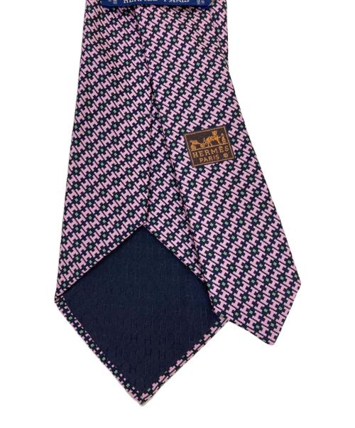HERMES（エルメス）HERMES (エルメス) 総柄シルクネクタイ ピンク サイズ:不明 未使用品の古着・服飾アイテム