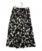 UNITED ARROWS TOKYOユナイテッドアローズトウキョウ）の古着「サテン プリント スカート」｜ブラック