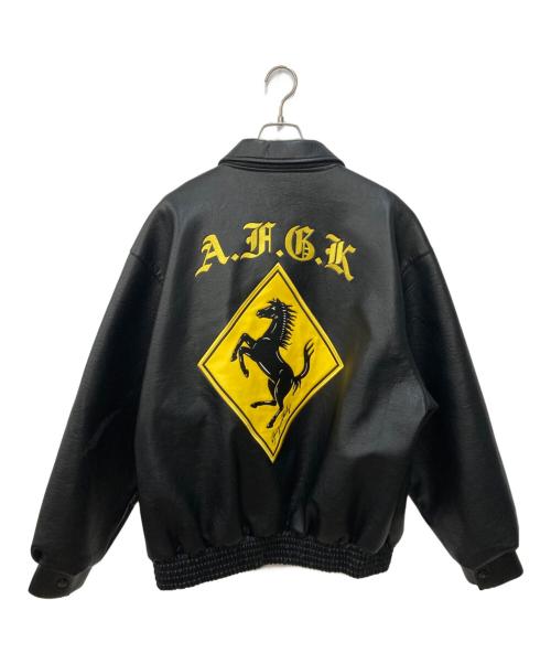 A FEW GOOD KIDS（アフューグッドキッズ）A FEW GOOD KIDS (アフューグッドキッズ) PUレザーRACING LEATHER JACKET ブラック サイズ:Lの古着・服飾アイテム