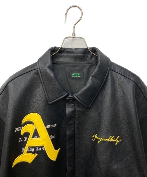 A FEW GOOD KIDS（アフューグッドキッズ）A FEW GOOD KIDS (アフューグッドキッズ) PUレザーRACING LEATHER JACKET ブラック サイズ:Lの古着・服飾アイテム