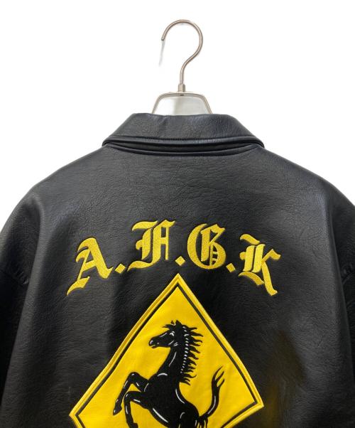 A FEW GOOD KIDS（アフューグッドキッズ）A FEW GOOD KIDS (アフューグッドキッズ) PUレザーRACING LEATHER JACKET ブラック サイズ:Lの古着・服飾アイテム