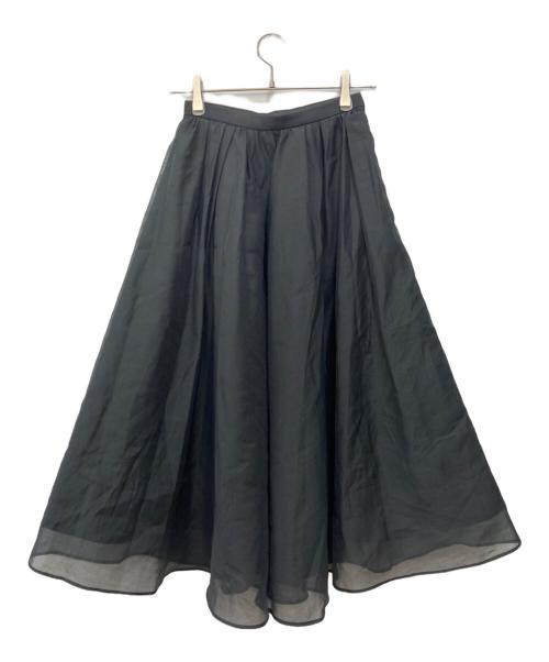 CELFORD（セルフォード）CELFORD (セルフォード) シアーフレアスカート ブラック サイズ:36の古着・服飾アイテム