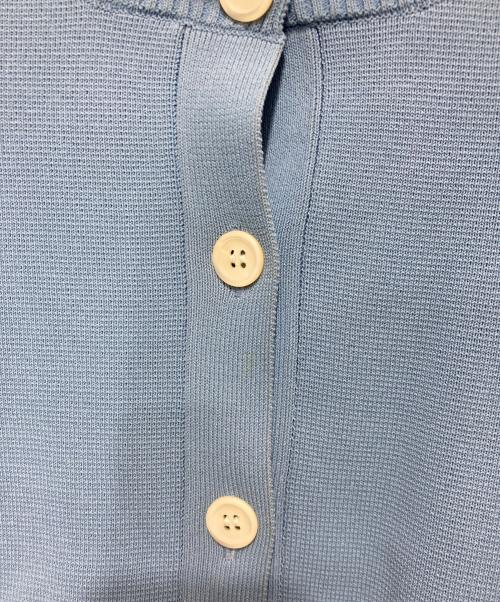 MIU MIU（ミュウミュウ）MIU MIU (ミュウミュウ) クルーネックカーディガン ブルー サイズ:SIZE 42の古着・服飾アイテム