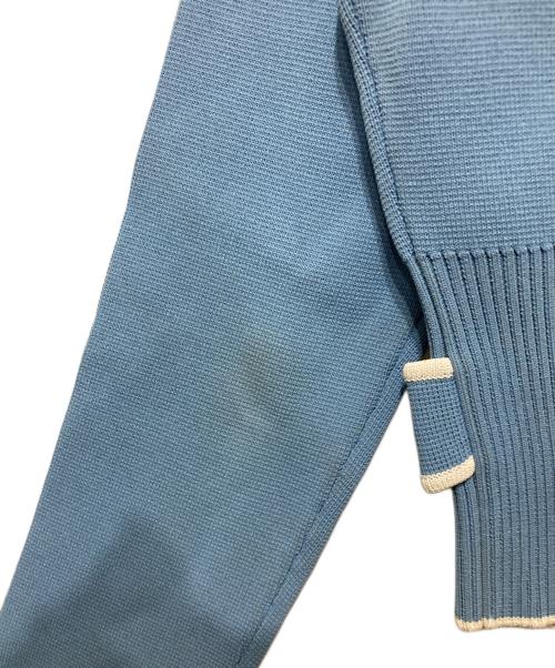MIU MIU（ミュウミュウ）MIU MIU (ミュウミュウ) クルーネックカーディガン ブルー サイズ:SIZE 42の古着・服飾アイテム