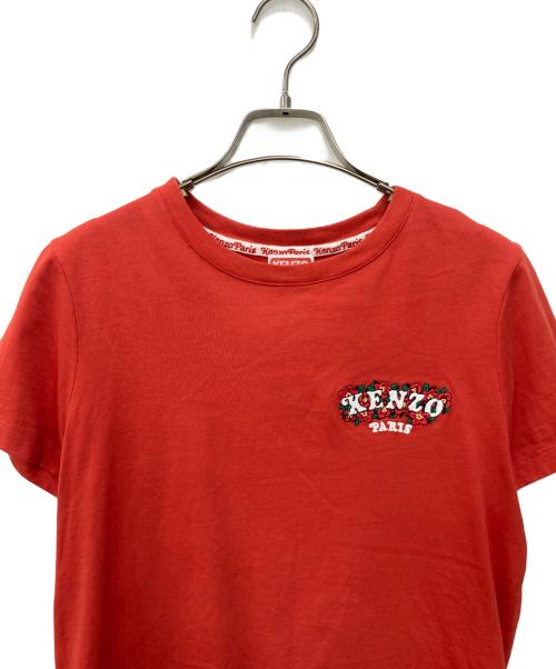 KENZO（ケンゾー）KENZO (ケンゾー) エンブロイダリー コットン Tシャツ レッド サイズ:Ｍの古着・服飾アイテム