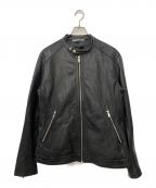 renoma HOMMEレノマオム）の古着「ラムレザーシングルライダースジャケット」｜ブラック