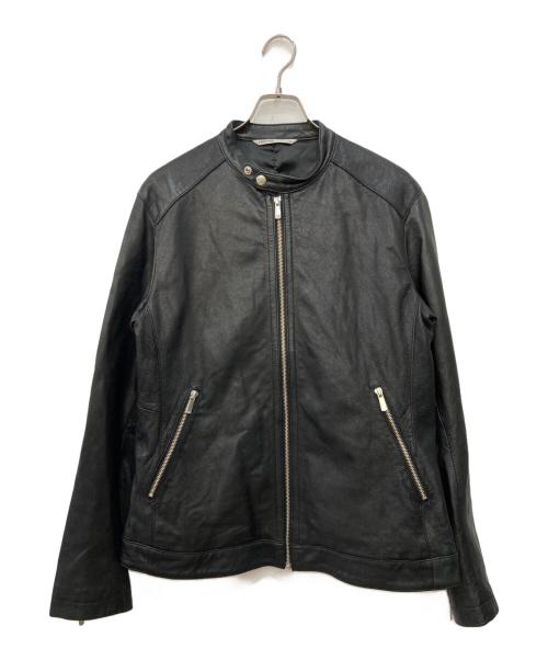 renoma HOMME（レノマオム）renoma HOMME (レノマオム) ラムレザーシングルライダースジャケット ブラック サイズ:不明の古着・服飾アイテム
