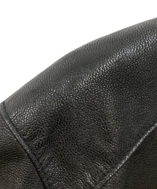renoma HOMME（レノマオム）renoma HOMME (レノマオム) ラムレザーシングルライダースジャケット ブラック サイズ:不明の古着・服飾アイテム