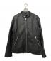 renoma HOMME（レノマオム）の古着「ラムレザーシングルライダースジャケット」｜ブラック
