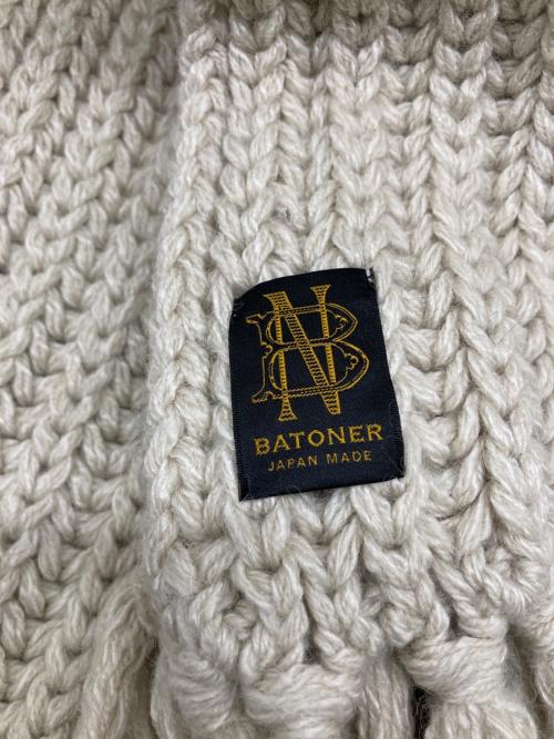 BATONER（バトナ―）BATONER (バトナ―) ヴィンテージウールガーゼマフラー ベージュの古着・服飾アイテム