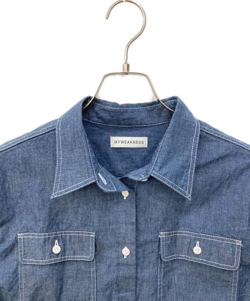 Myweakness（マイウィークネス）Myweakness (マイウィークネス) Sham Shirt インディゴ サイズ:FREEの古着・服飾アイテム