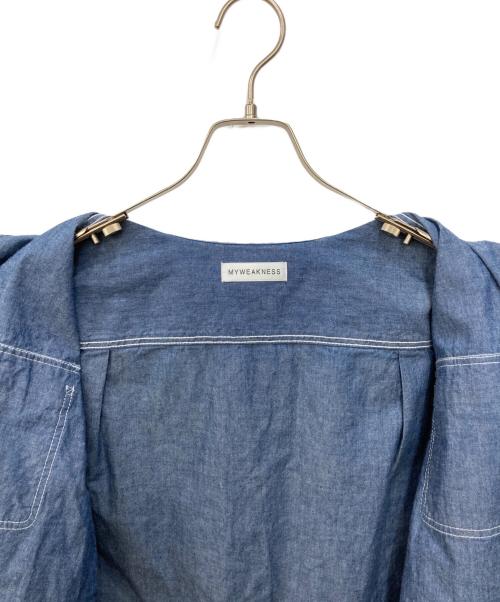 Myweakness（マイウィークネス）Myweakness (マイウィークネス) Sham Shirt インディゴ サイズ:FREEの古着・服飾アイテム