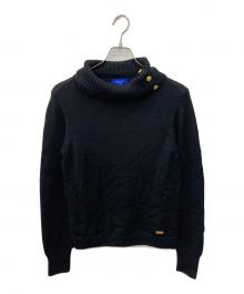 BLUE LABEL CRESTBRIDGE（ブルーレーベルクレストブリッジ）の古着「タートルネックボタンニット」｜ブラック