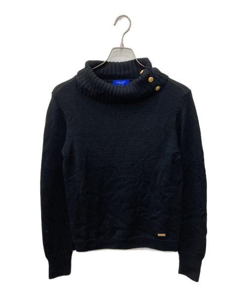 BLUE LABEL CRESTBRIDGE（ブルーレーベルクレストブリッジ）BLUE LABEL CRESTBRIDGE (ブルーレーベルクレストブリッジ) タートルネックボタンニット ブラック サイズ:SIZE 38の古着・服飾アイテム