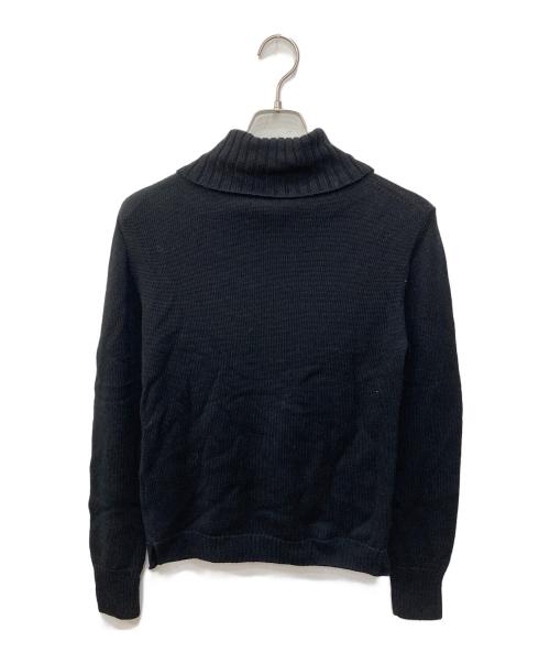 BLUE LABEL CRESTBRIDGE（ブルーレーベルクレストブリッジ）BLUE LABEL CRESTBRIDGE (ブルーレーベルクレストブリッジ) タートルネックボタンニット ブラック サイズ:SIZE 38の古着・服飾アイテム