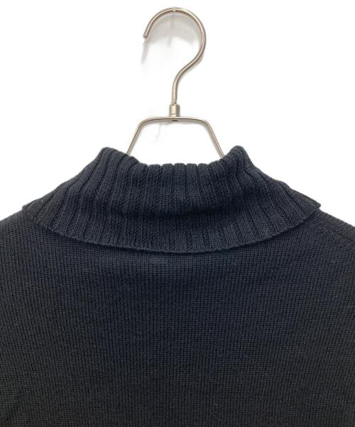 BLUE LABEL CRESTBRIDGE（ブルーレーベルクレストブリッジ）BLUE LABEL CRESTBRIDGE (ブルーレーベルクレストブリッジ) タートルネックボタンニット ブラック サイズ:SIZE 38の古着・服飾アイテム