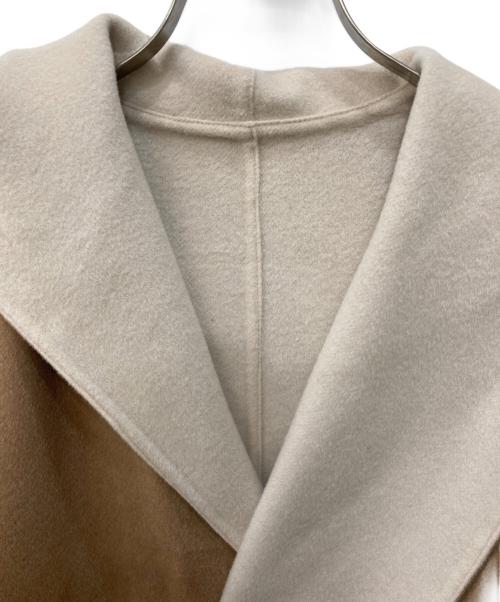 PLST（プラステ）PLST (プラステ) ウールテンセルリバーフードガウンコート ブラウン サイズ:S 未使用品の古着・服飾アイテム