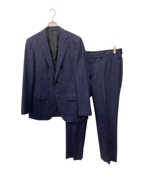 D'URBAN（ダーバン）D'URBAN (ダーバン) シルクリネン混セットアップスーツ ネイビー サイズ:SIZE AB7の古着・服飾アイテム