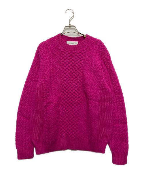 TOMORROW LAND tricot（トゥモローランド トリコ）TOMORROW LAND tricot (トゥモローランド トリコ) ウールケーブルニット ピンク サイズ:Mの古着・服飾アイテム