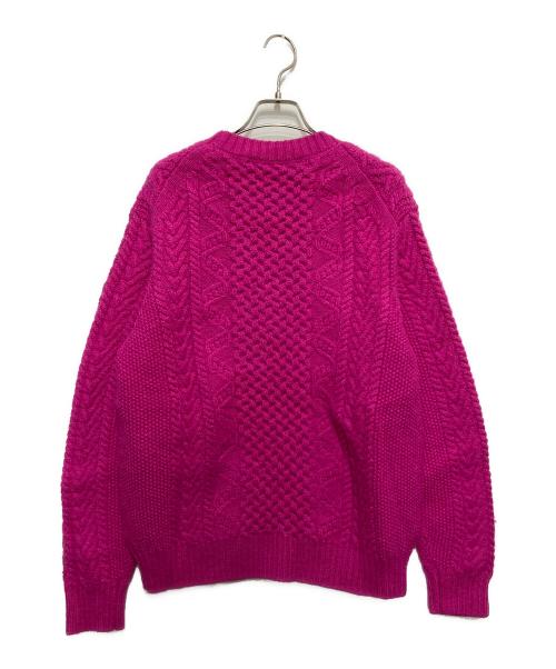 TOMORROW LAND tricot（トゥモローランド トリコ）TOMORROW LAND tricot (トゥモローランド トリコ) ウールケーブルニット ピンク サイズ:Mの古着・服飾アイテム