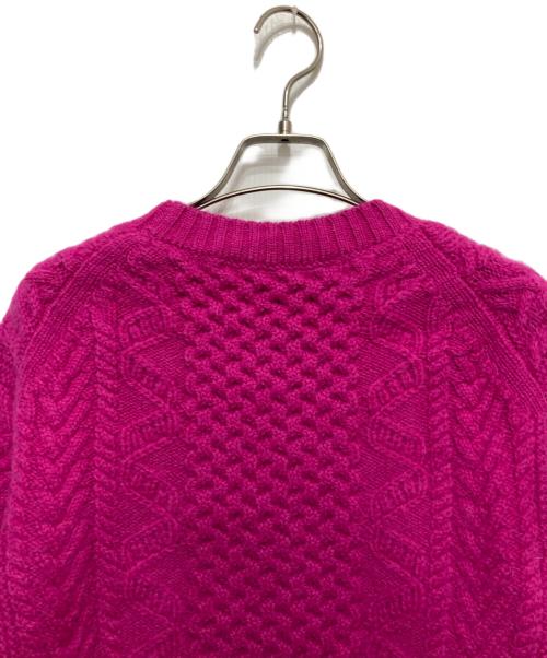 TOMORROW LAND tricot（トゥモローランド トリコ）TOMORROW LAND tricot (トゥモローランド トリコ) ウールケーブルニット ピンク サイズ:Mの古着・服飾アイテム