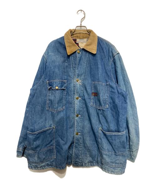 BIG SMITH（ビッグスミス）BIG SMITH (ビッグスミス) 裏ブランケットデニムカバーオール ブルー サイズ:46の古着・服飾アイテム