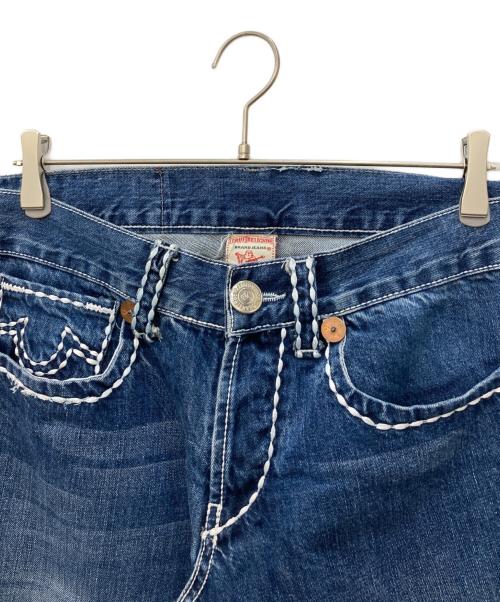 TRUE RELIGION（トゥルー レリジョン）TRUE RELIGION (トゥルー レリジョン) RAINBOW BIGT ブルー サイズ:SIZE 81cm (W32)の古着・服飾アイテム