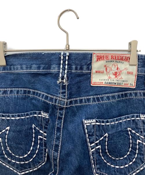 TRUE RELIGION（トゥルー レリジョン）TRUE RELIGION (トゥルー レリジョン) RAINBOW BIGT ブルー サイズ:SIZE 81cm (W32)の古着・服飾アイテム