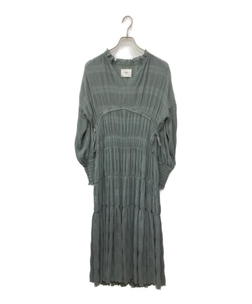 Ameri（アメリ）AMERI (アメリ) SHIRRING PLEATS DRESS グリーン サイズ:Ｍの古着・服飾アイテム