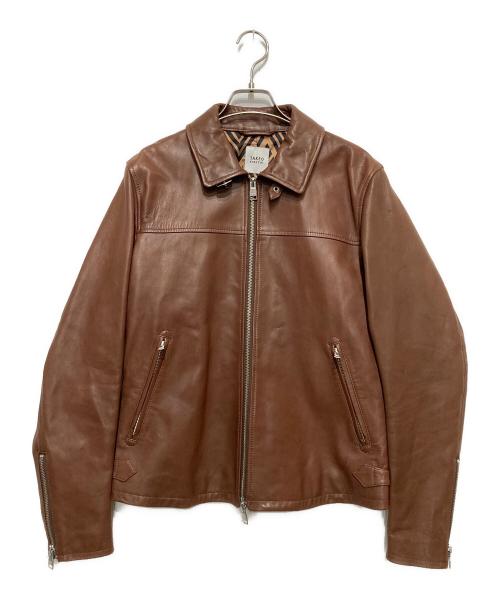 TAKEO KIKUCHI（タケオキクチ）TAKEO KIKUCHI (タケオキクチ) シープレザージャケット ブラウン サイズ:SIZE 3の古着・服飾アイテム