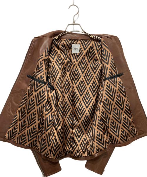 TAKEO KIKUCHI（タケオキクチ）TAKEO KIKUCHI (タケオキクチ) シープレザージャケット ブラウン サイズ:SIZE 3の古着・服飾アイテム