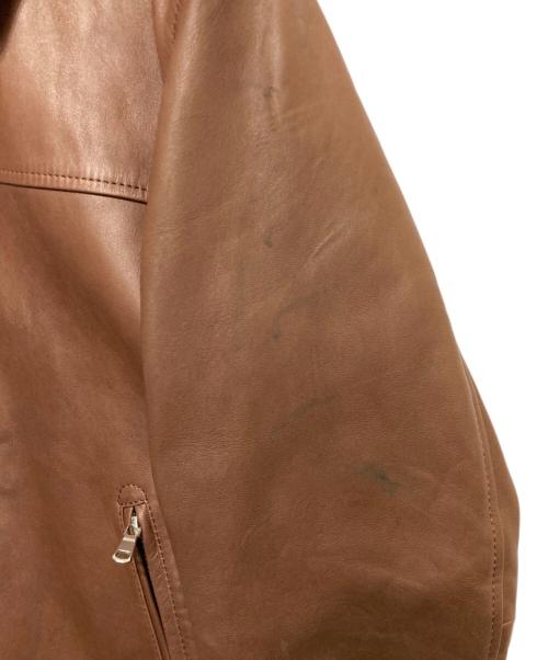 TAKEO KIKUCHI（タケオキクチ）TAKEO KIKUCHI (タケオキクチ) シープレザージャケット ブラウン サイズ:SIZE 3の古着・服飾アイテム