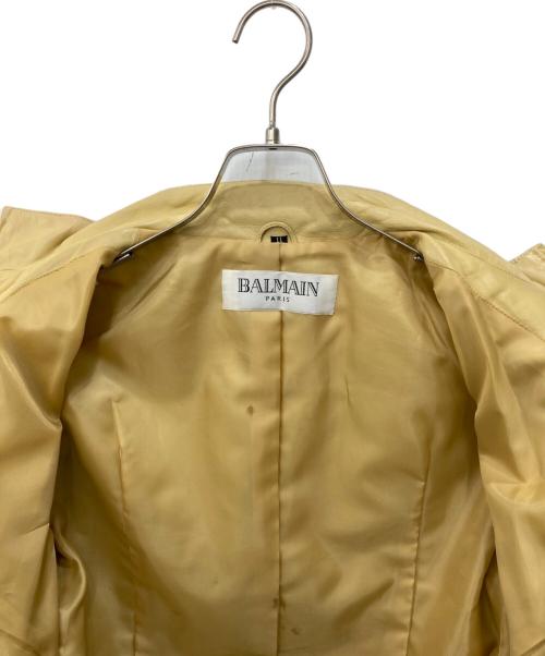 BALMAIN（バルマン）BALMAIN (バルマン) ラムレザージャケット ベージュ サイズ:size11の古着・服飾アイテム
