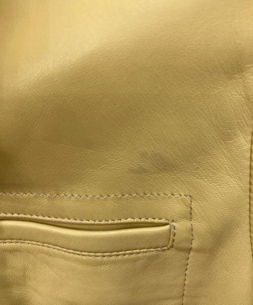 BALMAIN（バルマン）BALMAIN (バルマン) ラムレザージャケット ベージュ サイズ:size11の古着・服飾アイテム