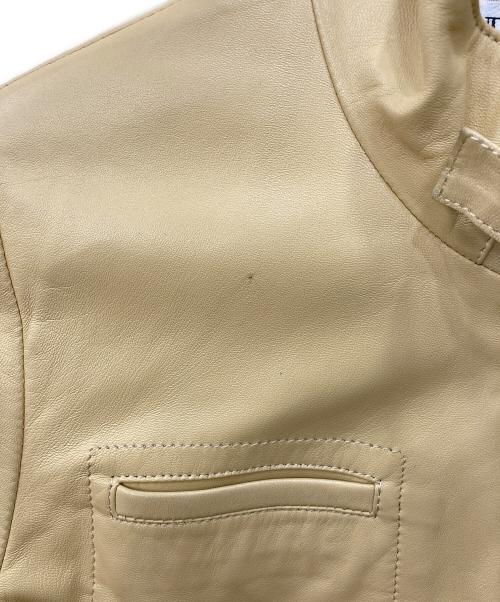 BALMAIN（バルマン）BALMAIN (バルマン) ラムレザージャケット ベージュ サイズ:size11の古着・服飾アイテム