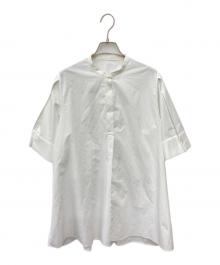 icB（アイシービー）の古着「ヴィンテージスパンブロード バンドカラーシャツ」｜ホワイト