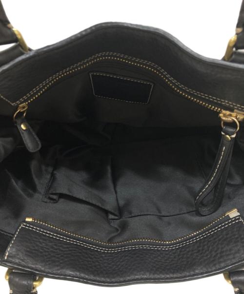 COACH（コーチ）COACH (コーチ) レザートートバッグ ブラックの古着・服飾アイテム
