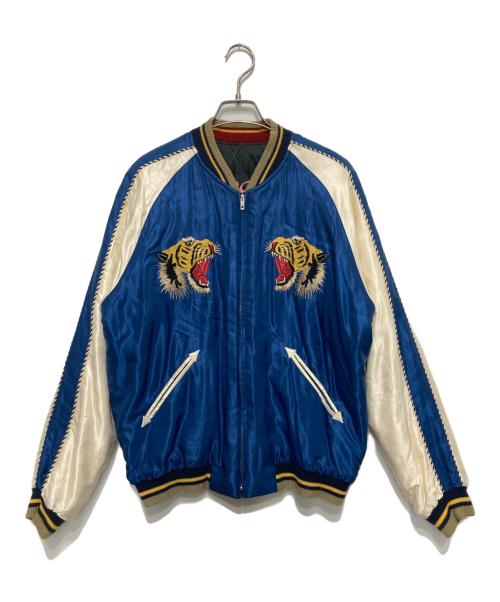 東洋エンタープライズ（トウヨウエンタープライズ）東洋エンタープライズ (トウヨウエンタープライズ) ROARING TIGER×EAGLE DRAGON スカジャン ブルー×ブラック サイズ:不明の古着・服飾アイテム
