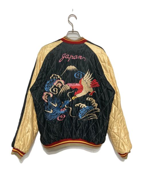 東洋エンタープライズ（トウヨウエンタープライズ）東洋エンタープライズ (トウヨウエンタープライズ) ROARING TIGER×EAGLE DRAGON スカジャン ブルー×ブラック サイズ:不明の古着・服飾アイテム