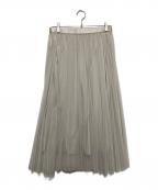 23区ニジュウサンク）の古着「チュール プリーツ スカート」｜ベージュ