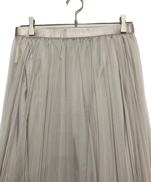 23区（ニジュウサンク）23区 (ニジュウサンク) チュール プリーツ スカート ベージュ サイズ:SIZE 44の古着・服飾アイテム