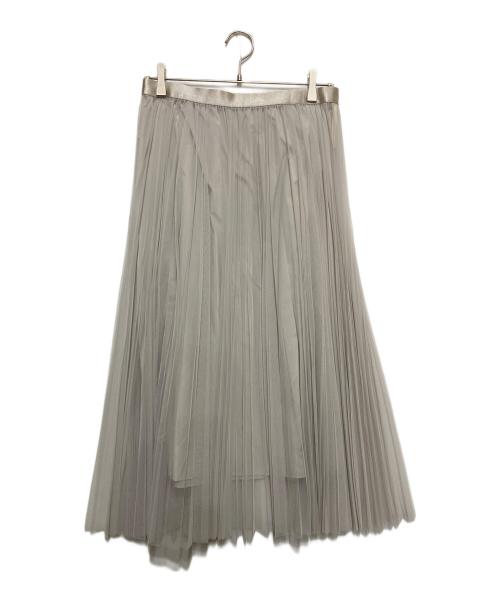 23区（ニジュウサンク）23区 (ニジュウサンク) チュール プリーツ スカート ベージュ サイズ:SIZE 44の古着・服飾アイテム