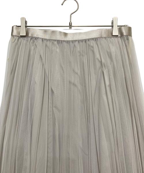 23区（ニジュウサンク）23区 (ニジュウサンク) チュール プリーツ スカート ベージュ サイズ:SIZE 44の古着・服飾アイテム