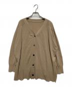 Spick and Spanスピックアンドスパン）の古着「２WAYオーバーサイズカーディガン」｜ベージュ