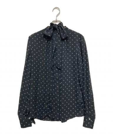 ソージュ soeju ビット柄スカーフ付きブラウス ベージュM ビット柄