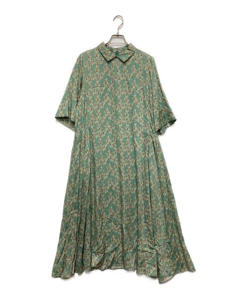 L'EQUIPE（レキップ）L'EQUIPE (レキップ) 半袖ワンピース グリーン サイズ:Mの古着・服飾アイテム