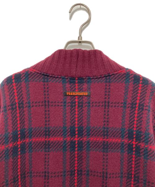 PEARLY GATES（パーリーゲイツ）PEARLY GATES (パーリーゲイツ) ニットジャケット レッド サイズ:SIZE 5の古着・服飾アイテム