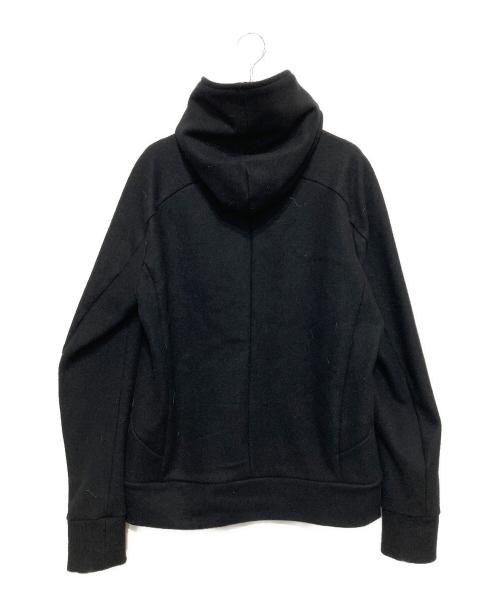 KAZUYUKI KUMAGAI ATTACHMENT（カズユキクマガイ アタッチメント）KAZUYUKI KUMAGAI ATTACHMENT (カズユキクマガイ アタッチメント) カシミア混ニットフラノZIP UP パーカー ブラック サイズ:SIZE 2の古着・服飾アイテム