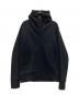 KAZUYUKI KUMAGAI ATTACHMENT（カズユキクマガイ アタッチメント）の古着「カシミア混ニットフラノZIP UP パーカー」｜ブラック