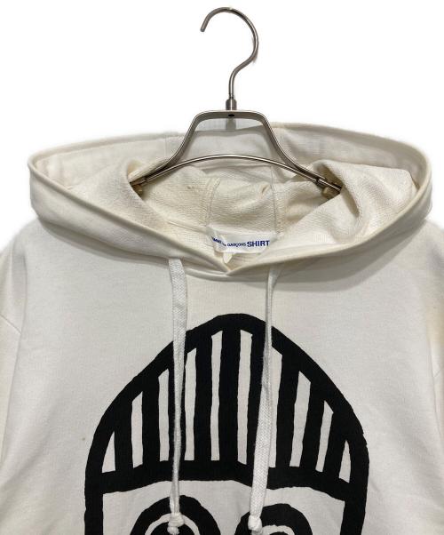 COMME des GARCONS SHIRT（コムデギャルソンシャツ）COMME des GARCONS SHIRT (コムデギャルソンシャツ) プルオーバーパーカー ホワイト サイズ:Lの古着・服飾アイテム